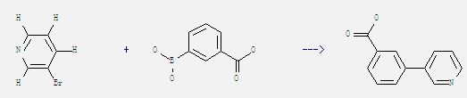 m-Carboxyphenylboronic acid can react with 3-bromo-pyridine to get 3-pyridin-3-yl-benzoic acid